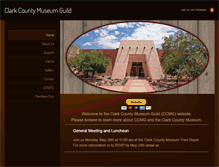 Tablet Screenshot of clarkcountymuseumguild.com